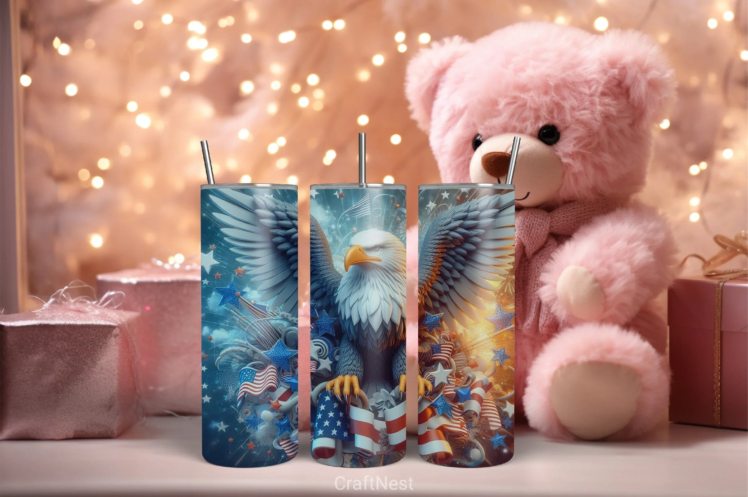 4th of July Tumbler Wrap Bundle 121 - CraftNest - Digital Crafting and Art