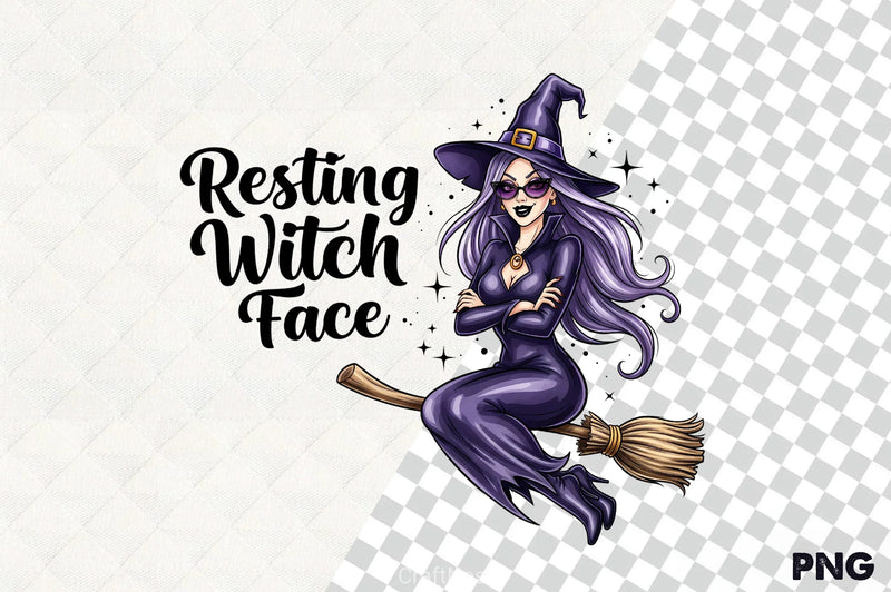 Resting Witch Face Clipart Bundle 2 - CraftNest - Digital Crafting and Art
