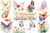 Butterfly Flowers Clipart Bundle