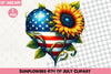 Sunflowers 4th of July Clipart Bundle