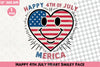 Happy 4th July Heart Smiley Clipart Bundle