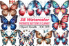 Patriotic Butterfly 4th of July Clipart Bundle
