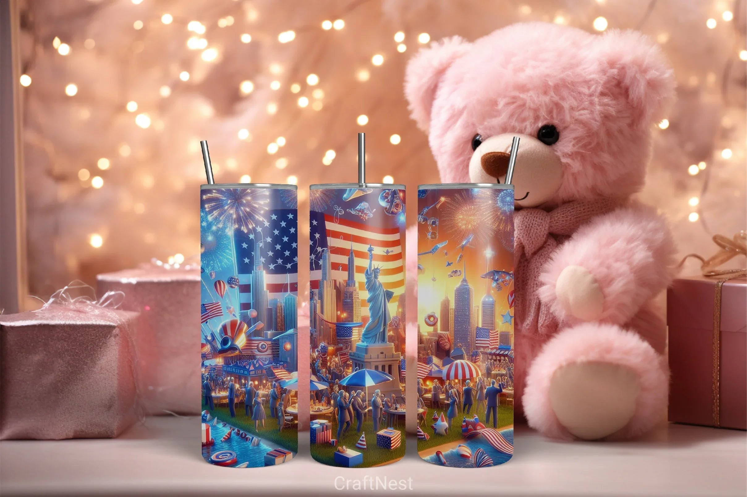 4th of July Tumbler Wrap Bundle 21 - CraftNest - Digital Crafting and Art