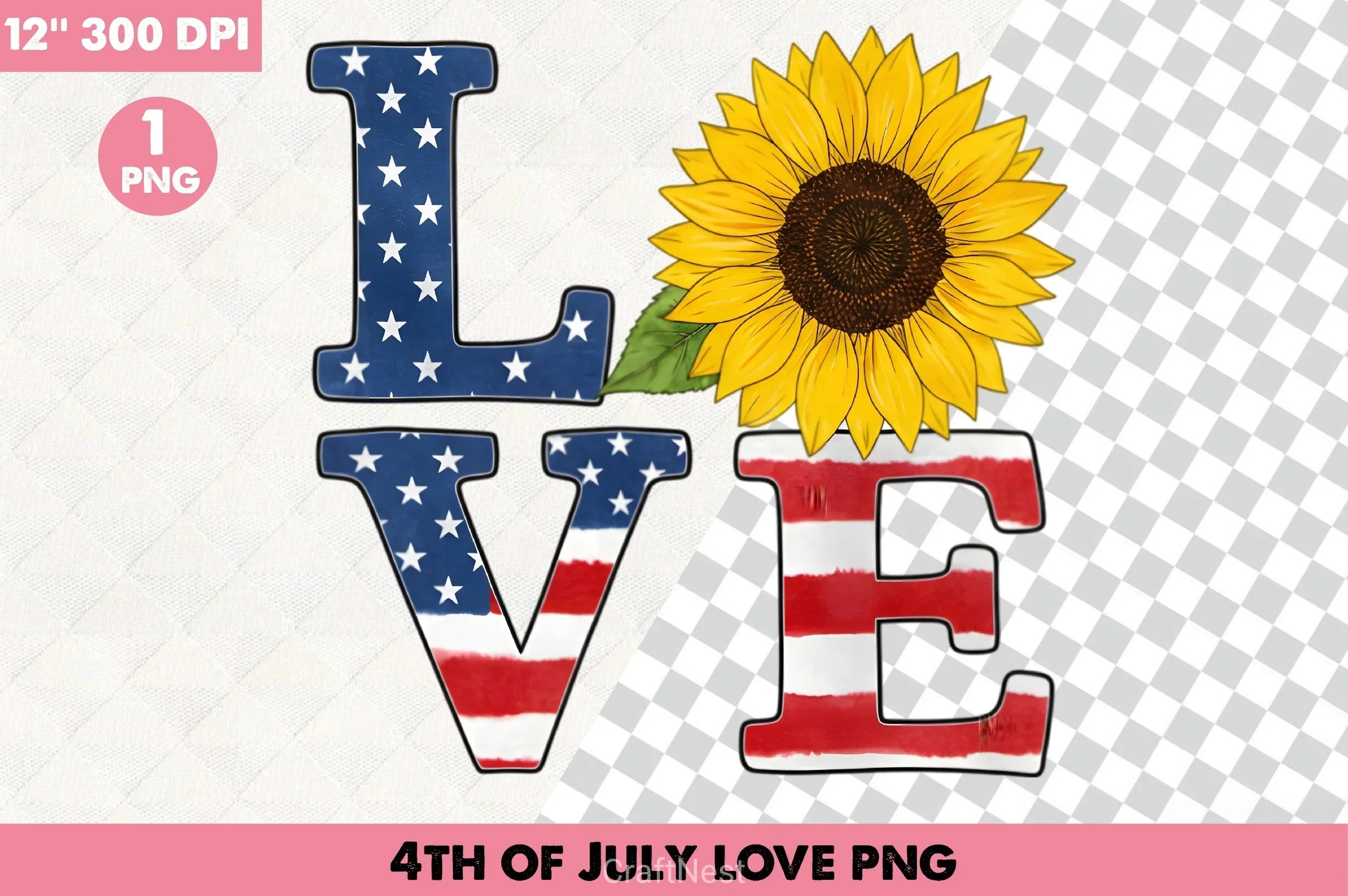 4th of July Love Clipart Bundle
