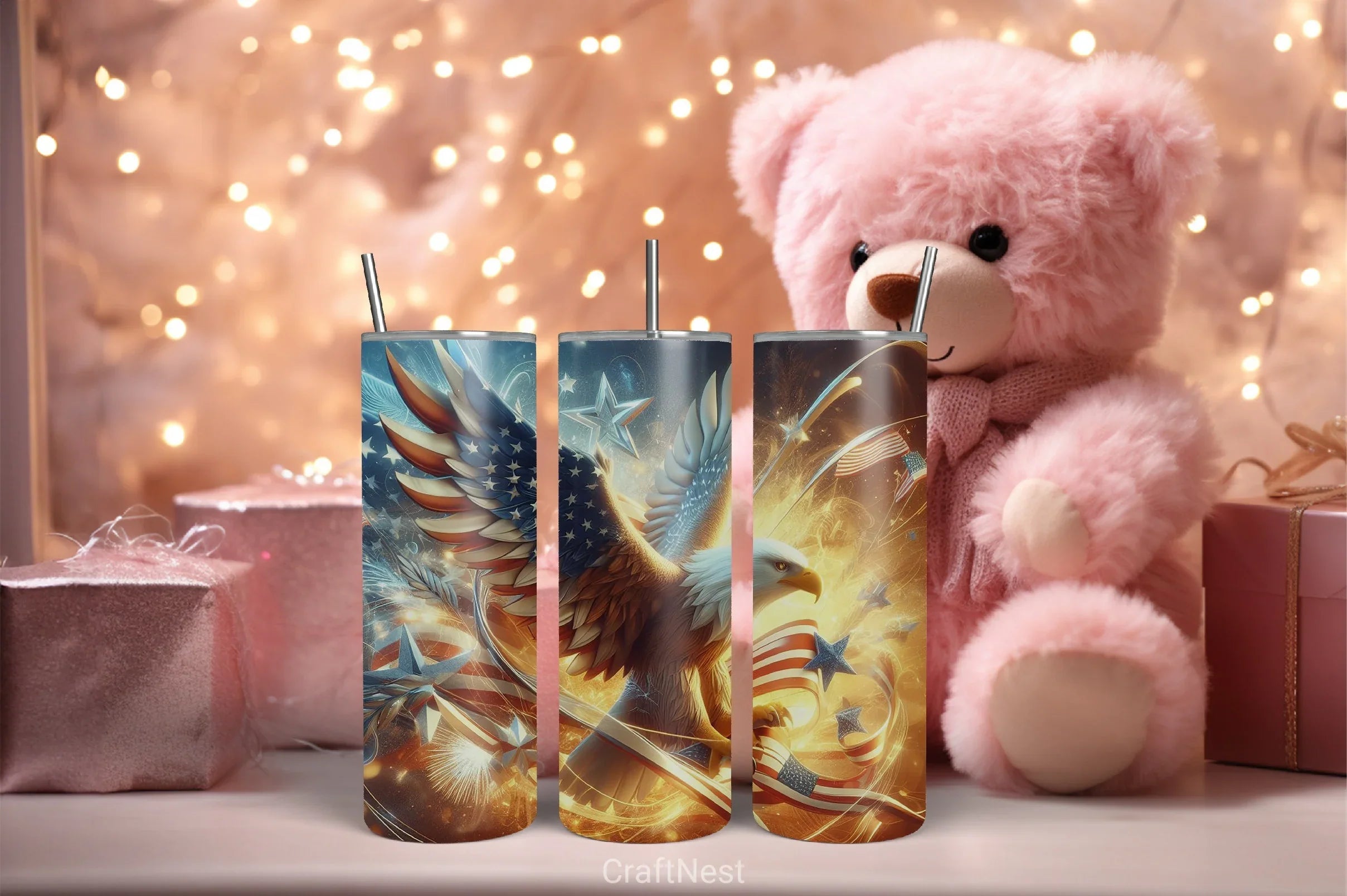 4th of July Tumbler Wrap Bundle 12 - CraftNest - Digital Crafting and Art