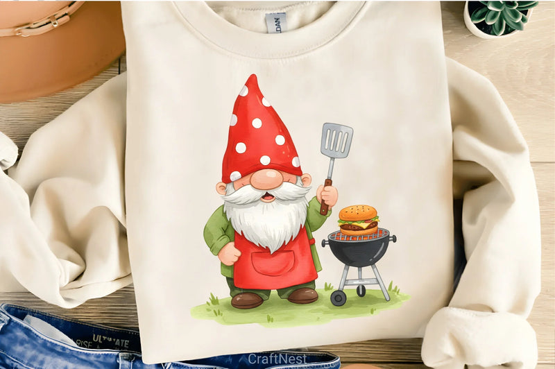 Grillin' And Chillin' Summer Gnome Clipart Bundle - CraftNest - Digital Crafting and Art