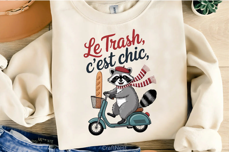 Raccoon Scooter Baguette Clipart Bundle - CraftNest - Digital Crafting and Art