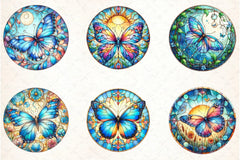 Stained Glass Butterfly Summer Clipart Bundle - CraftNest - Digital Crafting and Art