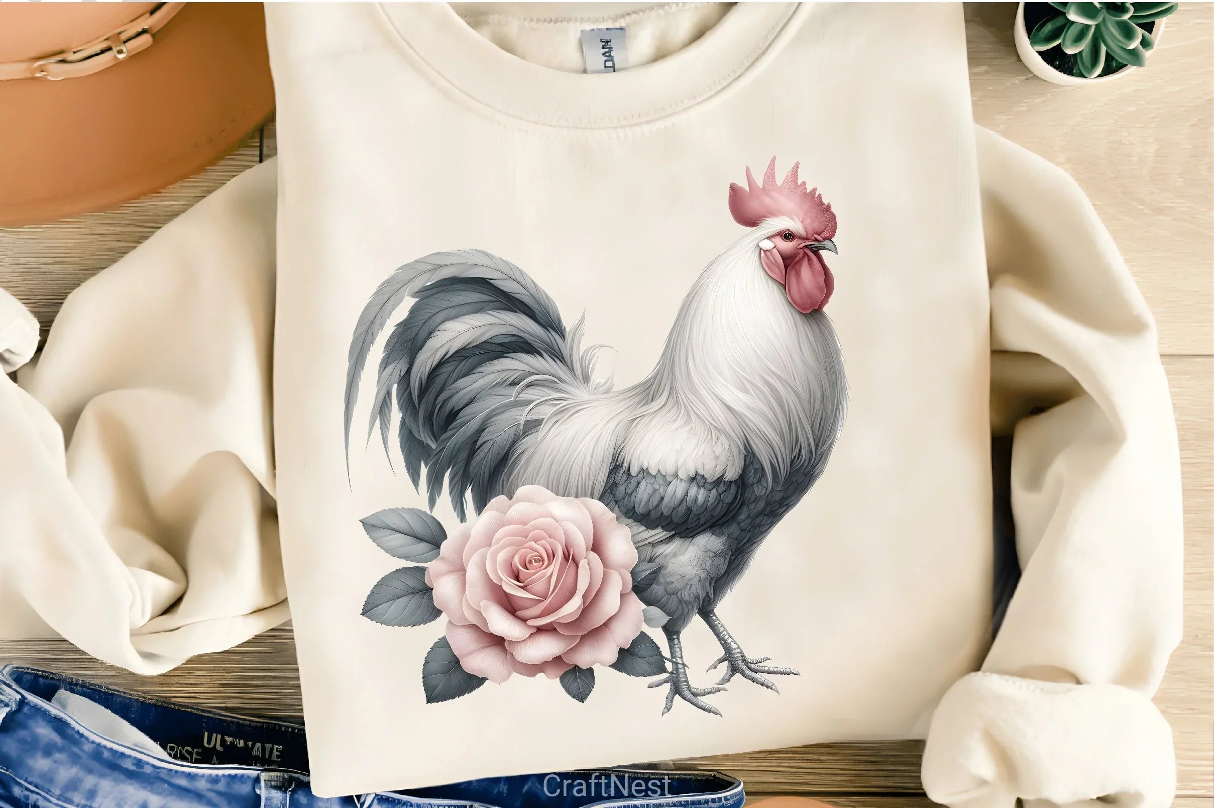 Vintage Spring Floral Chicken Clipart Bundle 2 - CraftNest - Digital Crafting and Art