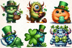 St. Patrick's Day Monsters Clipart Bundle - CraftNest - Digital Crafting and Art