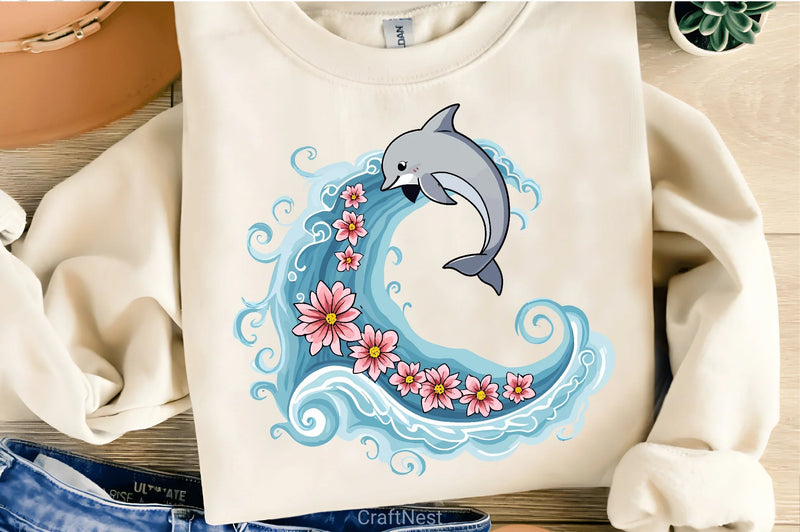 Playful Dolphin Clipart Bundle - CraftNest - Digital Crafting and Art