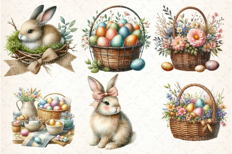 Country Farmhouse Easter Clipart Bundle 2 - CraftNest - Digital Crafting and Art