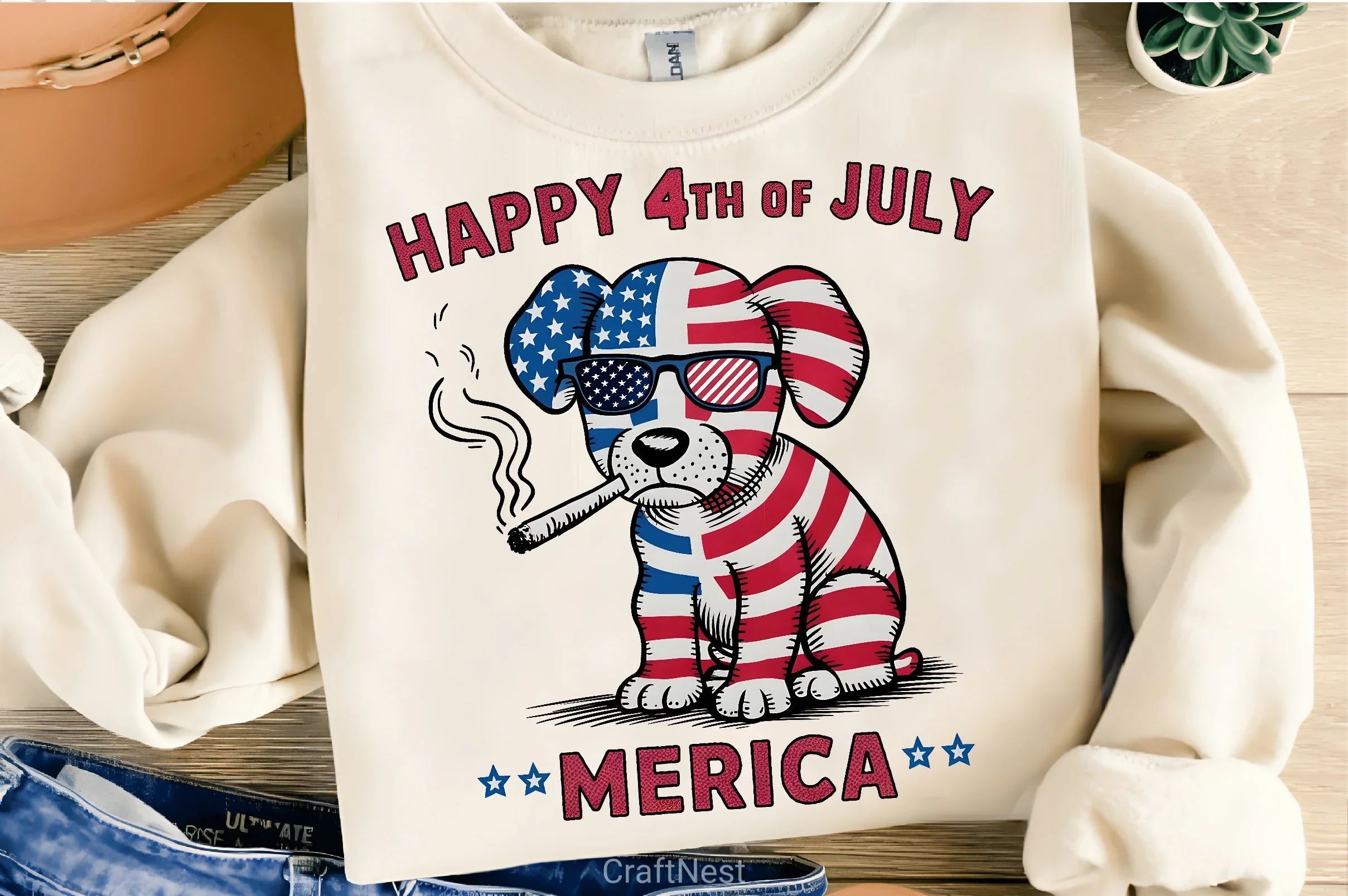Happy 4th July Puppy Clipart Bundle - CraftNest - Digital Crafting and Art