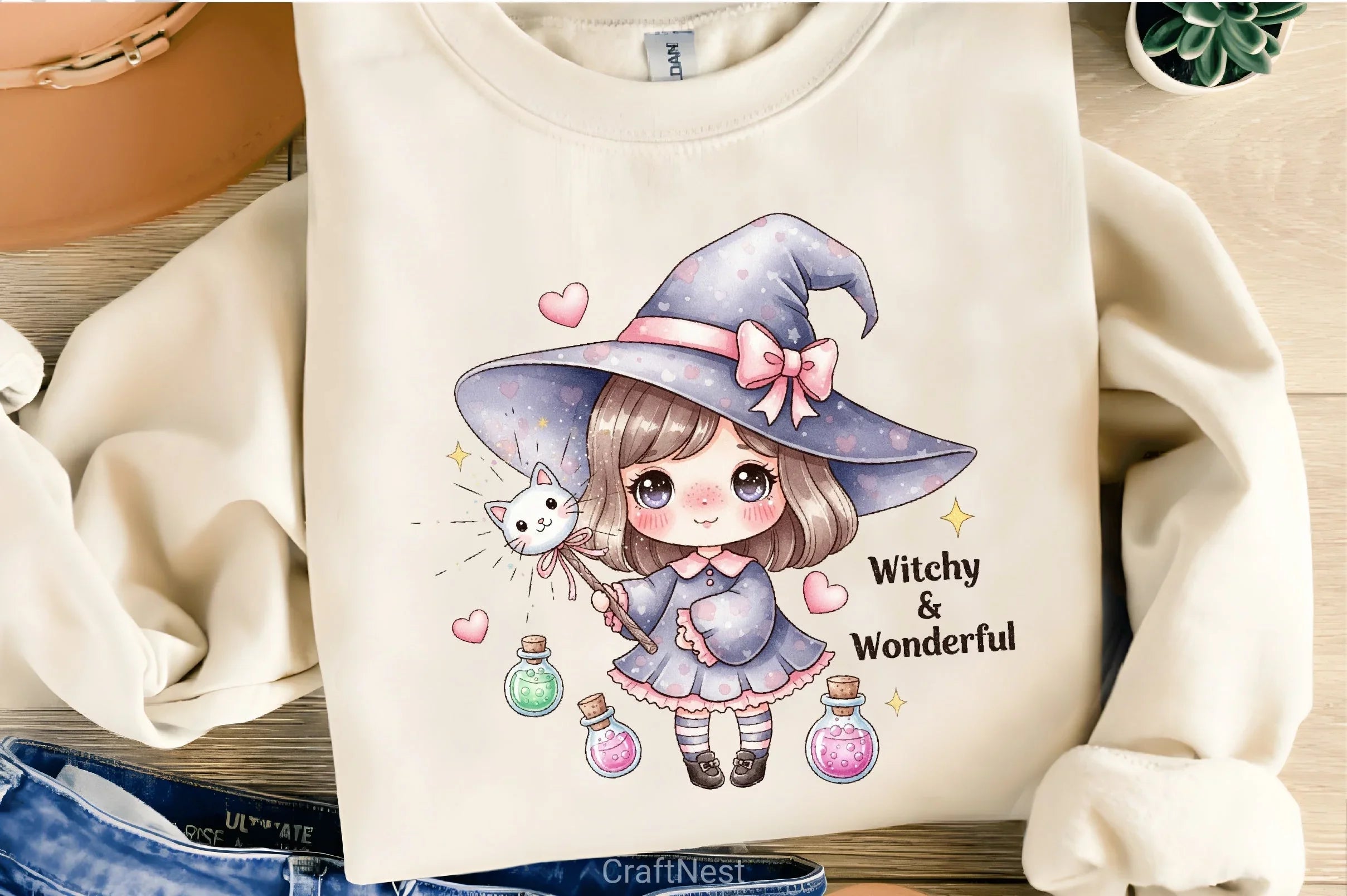 Cute Witch Clipart Bundle - CraftNest - Digital Crafting and Art