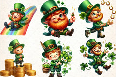 St. Patrick's Day Leprechaun Clipart Bundle 2 - CraftNest - Digital Crafting and Art