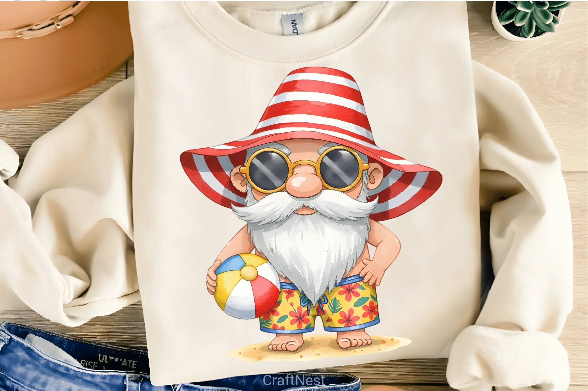 Fun In The Sun Gnome Clipart Bundle - CraftNest - Digital Crafting and Art