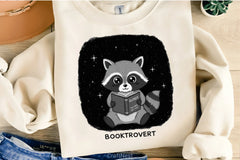 Booktrovert Reading Raccoon Clipart Bundle - CraftNest - Digital Crafting and Art