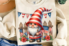 Memorial Day Gnomes Clipart Bundle 1 - CraftNest - Digital Crafting and Art