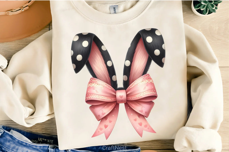 Easter Coquette Leopard Bow Clipart Bundle - CraftNest - Digital Crafting and Art