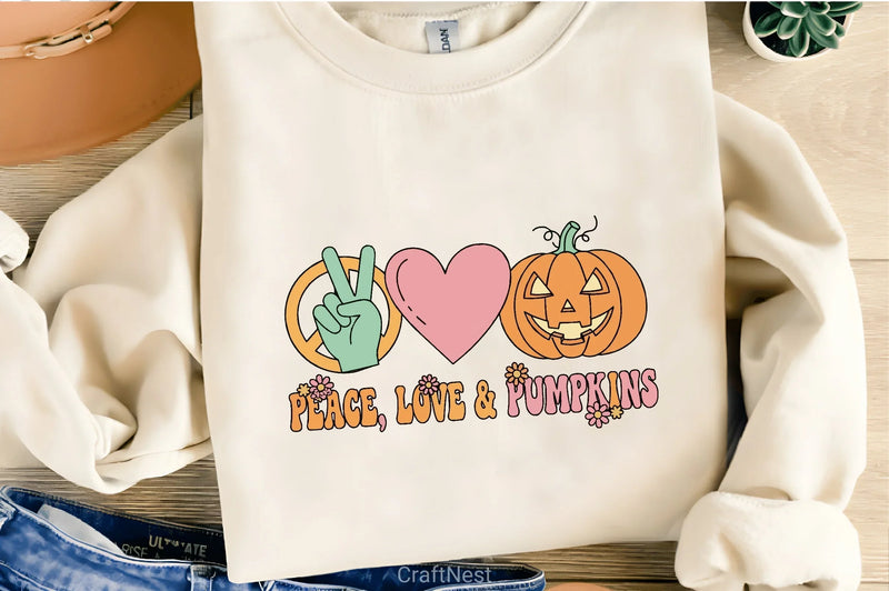 Peace Love Pumpkins Clipart Bundle - CraftNest - Digital Crafting and Art