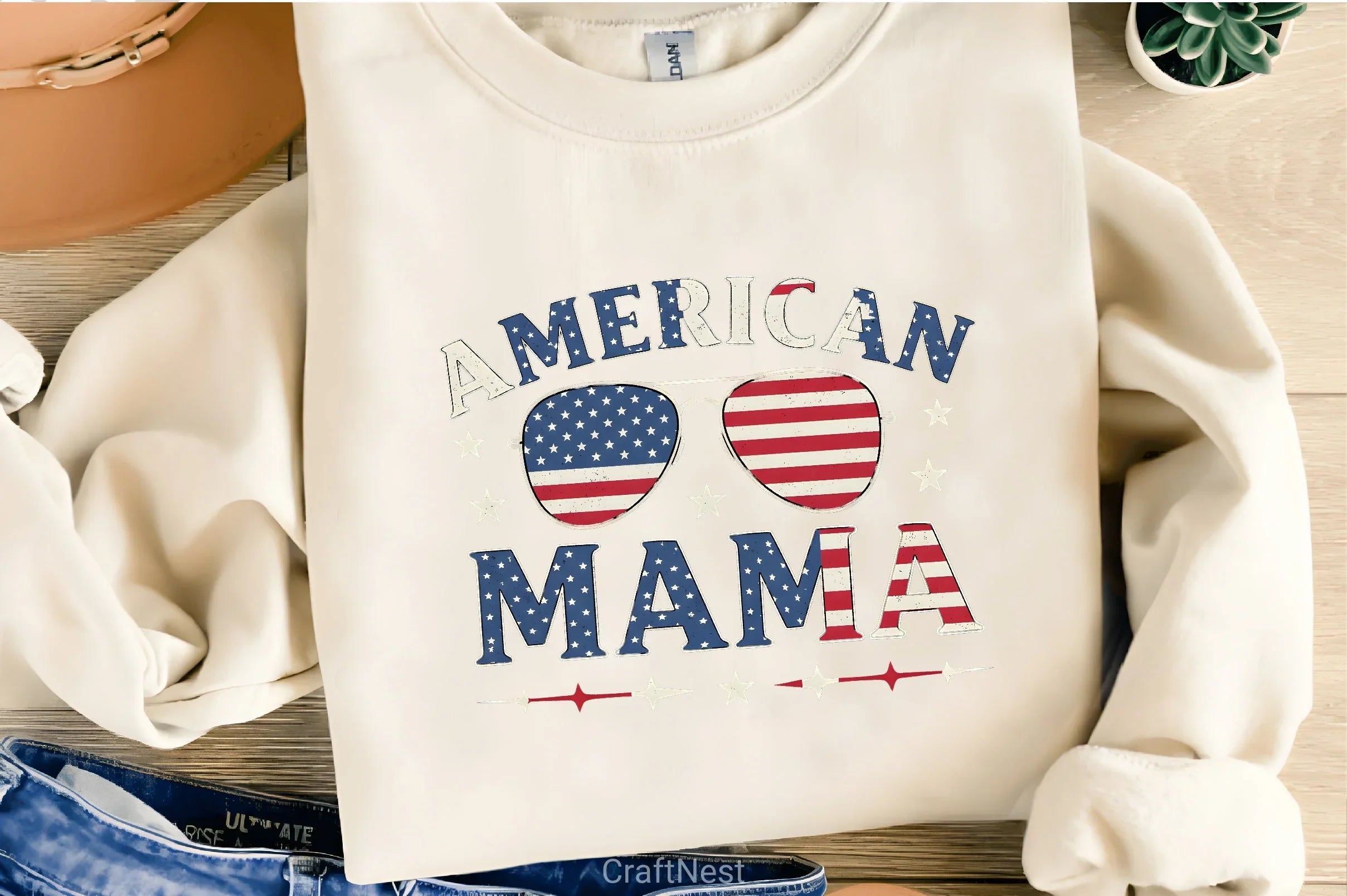American Mama Shirt 4th of July Clipart Bundle - CraftNest - Digital Crafting and Art