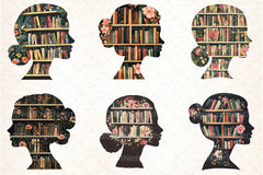 Book Girl and Library Clipart Bundle 99 - CraftNest - Digital Crafting and Art