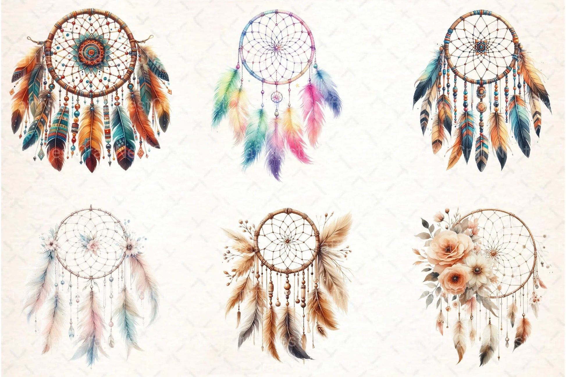 Dreamcatcher Boho Clipart Bundle - CraftNest - Digital Crafting and Art