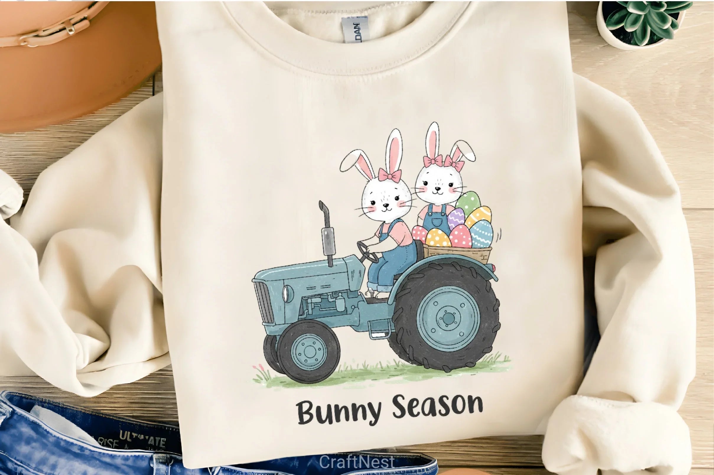 Easter Tractor Farm Clipart Bundle 2 - CraftNest - Digital Crafting and Art