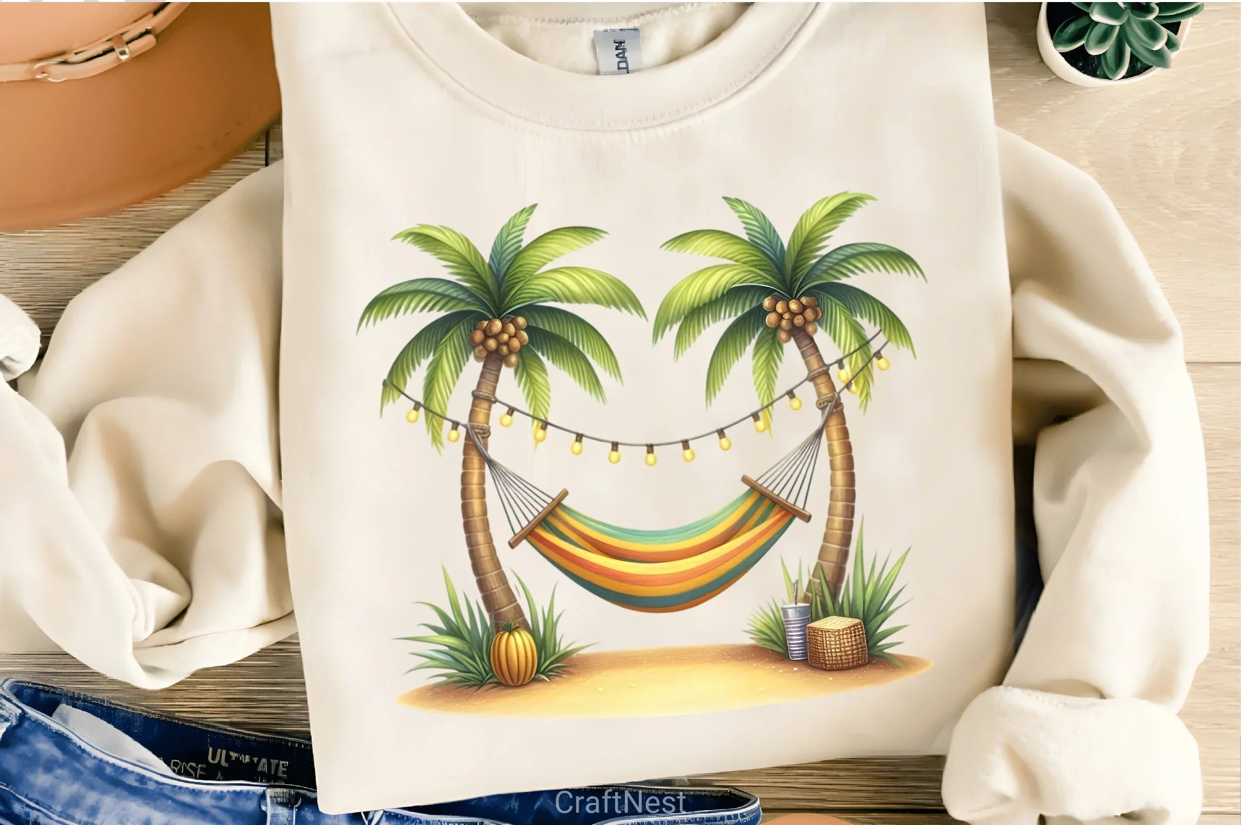 Mediterranean Lemon Beach Clipart Bundle - CraftNest - Digital Crafting and Art