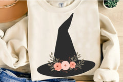 Witch Hat Peach Roses Halloween Clipart Bundle - CraftNest - Digital Crafting and Art