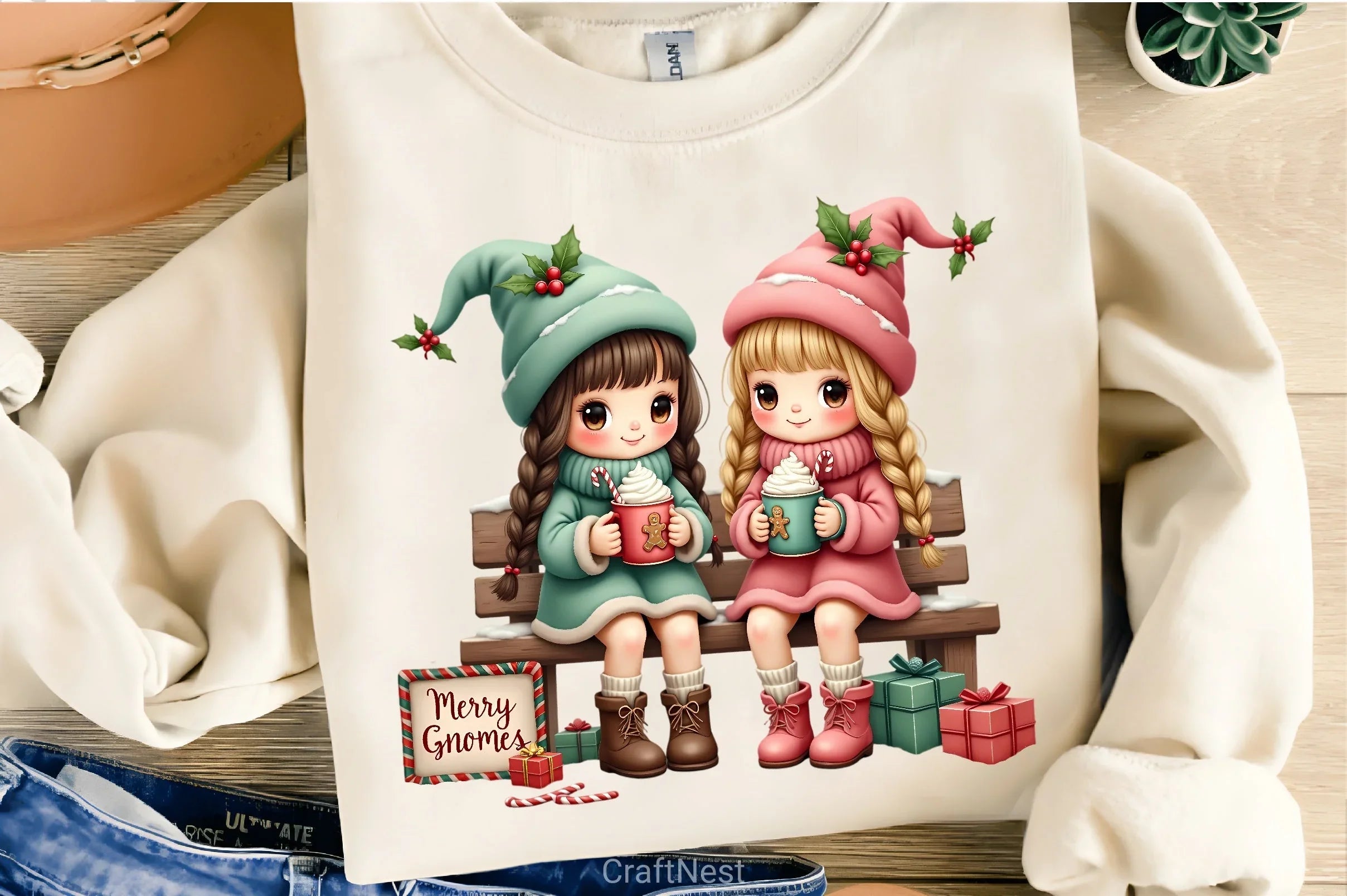 Festive Chibi Gnomes Winter Clipart Bundle - CraftNest - Digital Crafting and Art