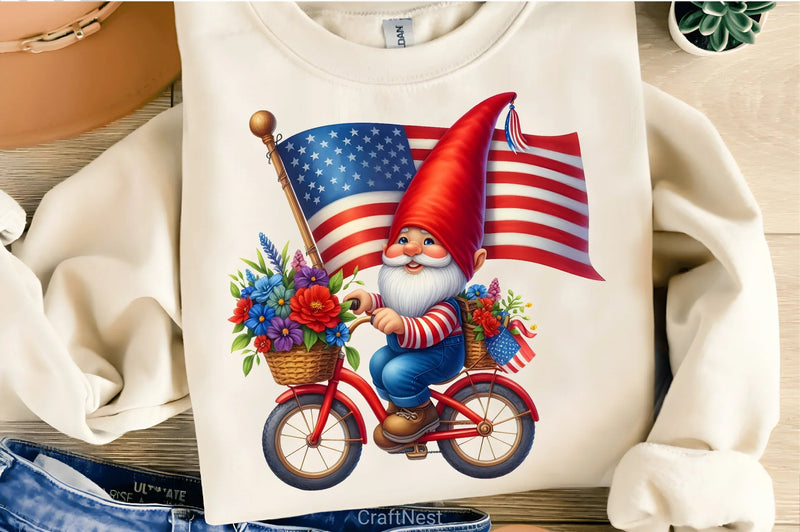 Memorial Day Gnomes Clipart Bundle 3 - CraftNest - Digital Crafting and Art