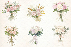 Boho Roses Clipart Bundle - CraftNest - Digital Crafting and Art