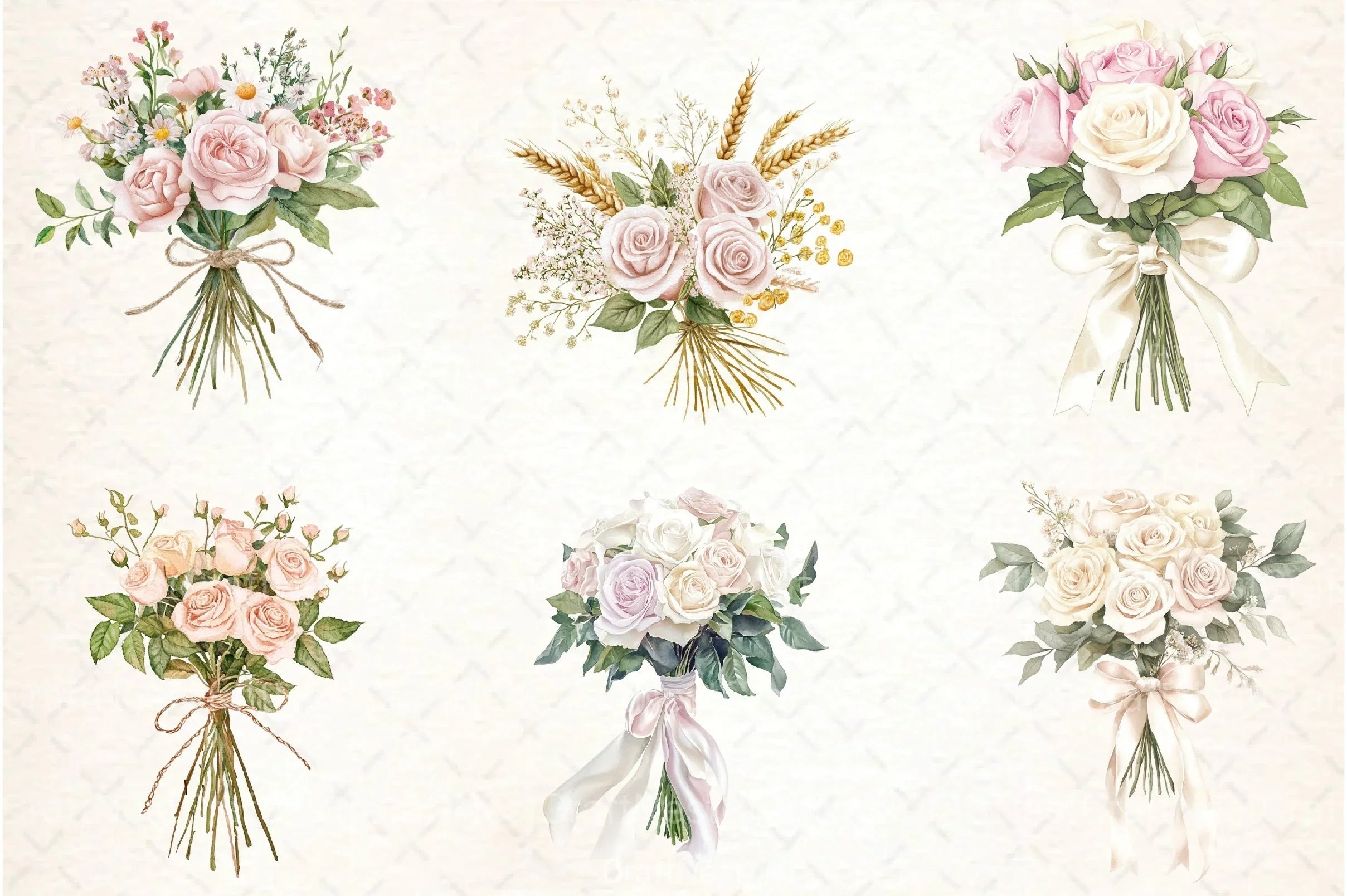 Boho Roses Clipart Bundle - CraftNest - Digital Crafting and Art