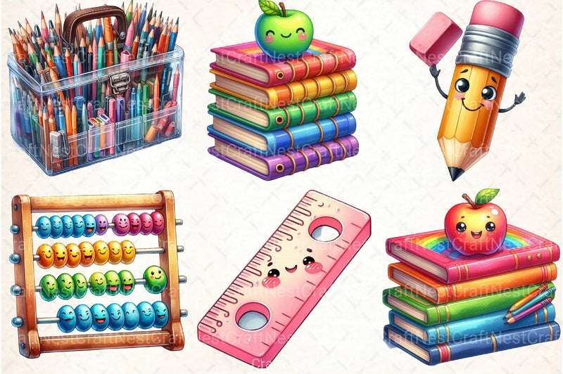 Back to School Clipart Bundle 2 - CraftNest - Digital Crafting and Art