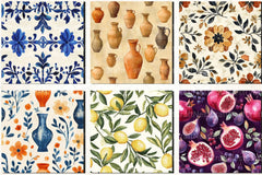 Handmade Mediterranean Patterns Clipart Bundle - CraftNest - Digital Crafting and Art
