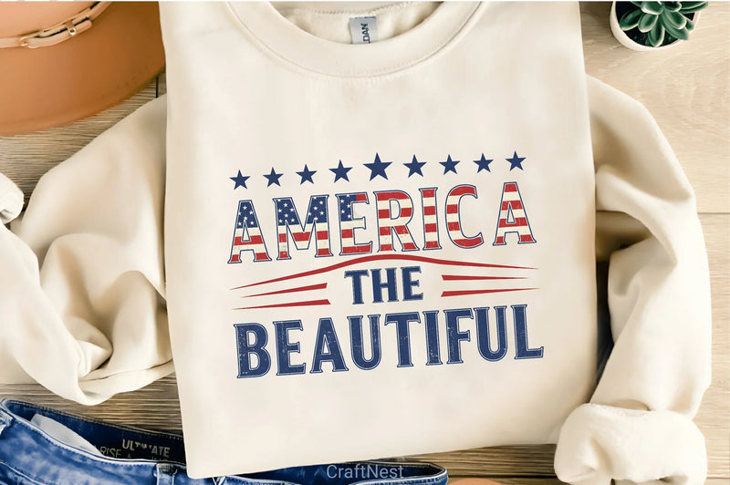 America The Beautiful Shirt & 4th of July Clipart Bundle - CraftNest - Digital Crafting and Art