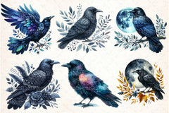 Midnight Blue Ravens Clipart Bundle - CraftNest - Digital Crafting and Art