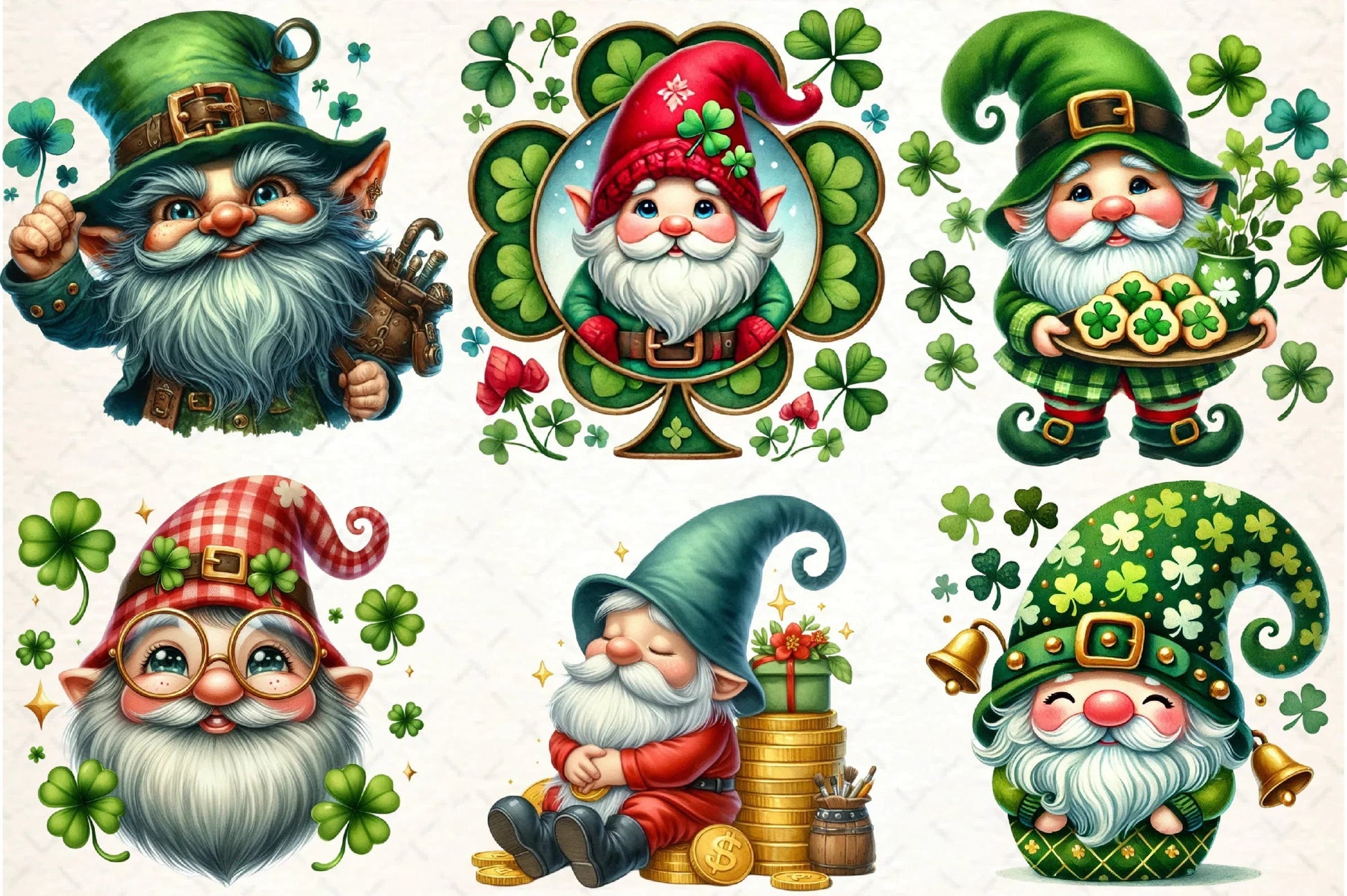 St. Patrick's Day Gnome Clipart Bundle - CraftNest - Digital Crafting and Art