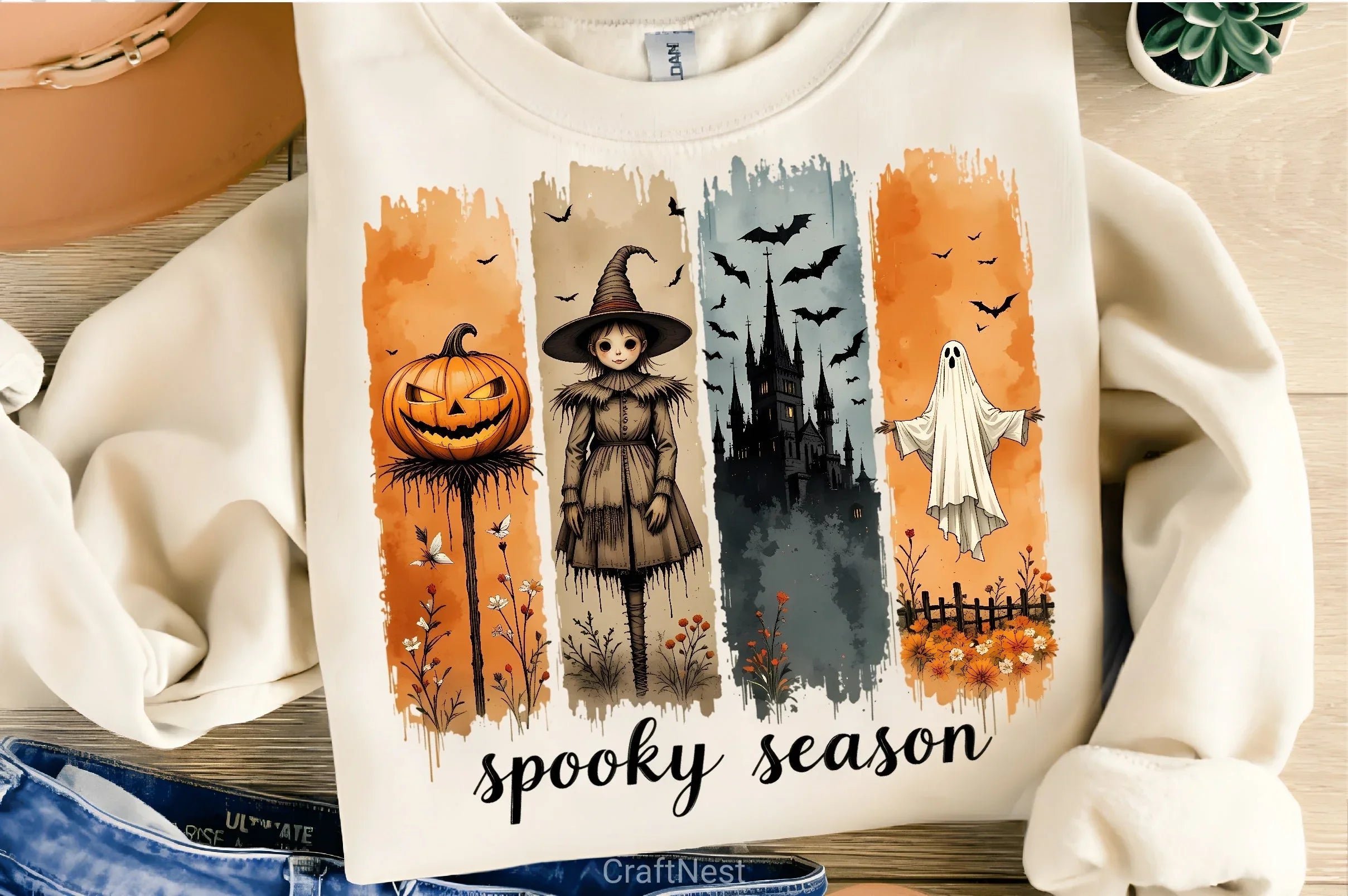 Vintage Halloween Panels Clipart Bundle - CraftNest - Digital Crafting and Art