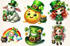 Smiling Cartoon St. Patrick's Day Clipart Bundle - CraftNest - Digital Crafting and Art
