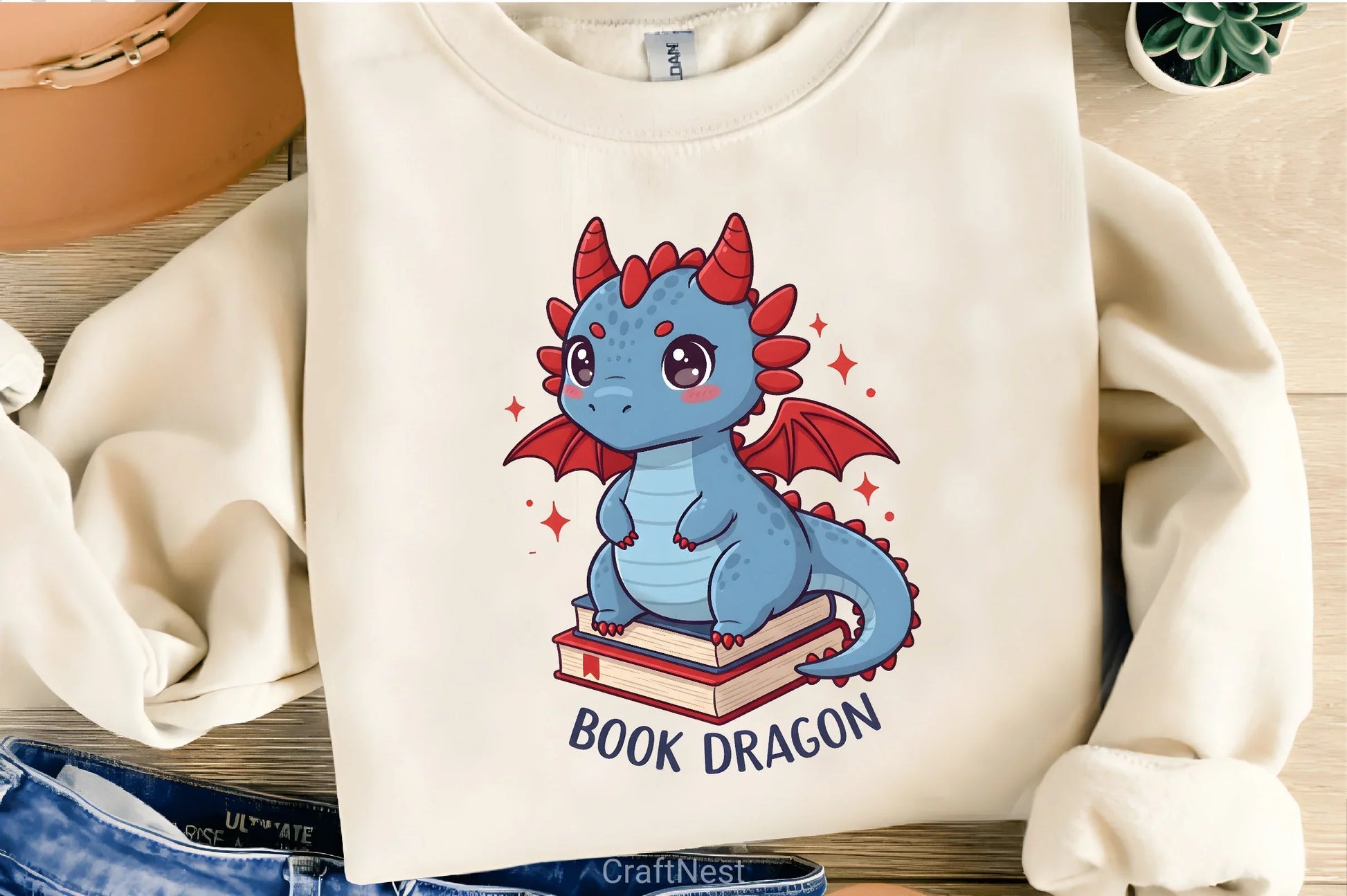 Funny Book Lover Dragon Clipart Bundle - CraftNest - Digital Crafting and Art