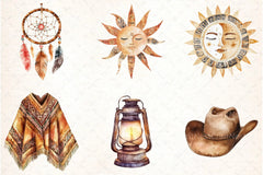 Western Boho Clipart Bundle - CraftNest - Digital Crafting and Art