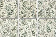 Seamless Sage Green Botanical Pattern Digital Paper - CraftNest - Digital Crafting and Art