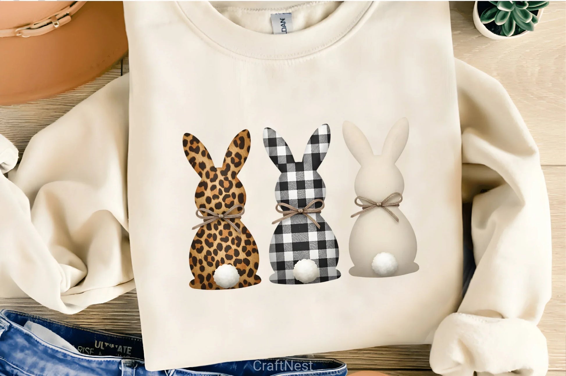 Girly Easter Bunny Clipart Bundle - CraftNest - Digital Crafting and Art