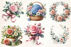 Floral Mother's Day Clipart Bundle 4 - CraftNest - Digital Crafting and Art