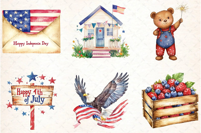 4th of July Clipart Bundle 21 - CraftNest - Digital Crafting and Art