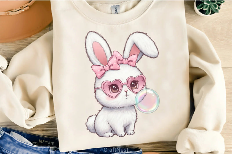 Glitter Easter Bunny Clipart Bundle - CraftNest - Digital Crafting and Art