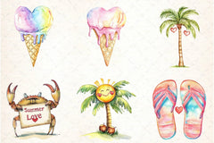 Love Summer Clipart Bundle 990 - CraftNest - Digital Crafting and Art