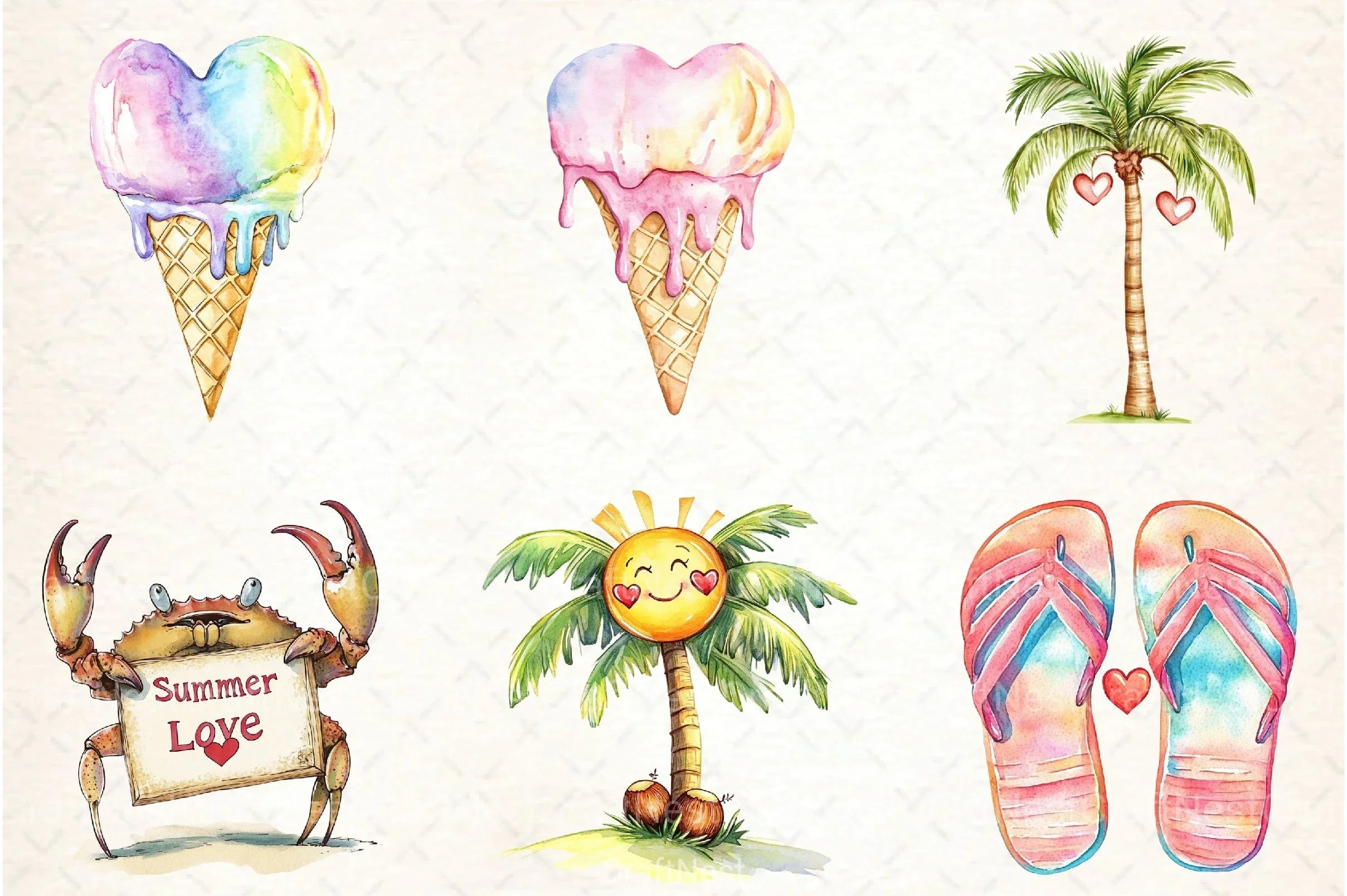 Love Summer Clipart Bundle 990 - CraftNest - Digital Crafting and Art